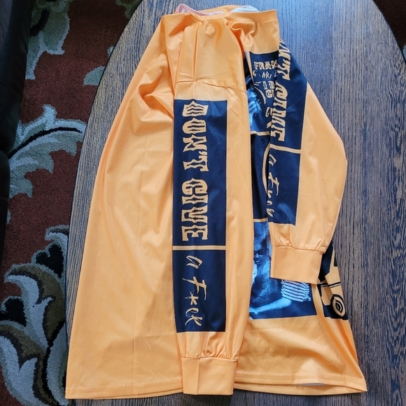 2pac Shakur Poetic Justice Yellow Long Sleeve Shirt Size XL NEW - Picture 8 of 11